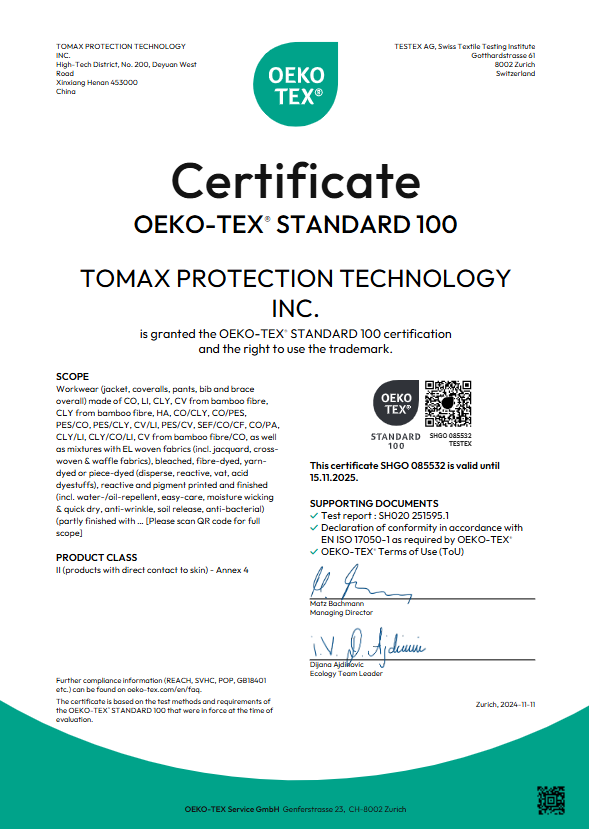 OEKO TEX 100 2025