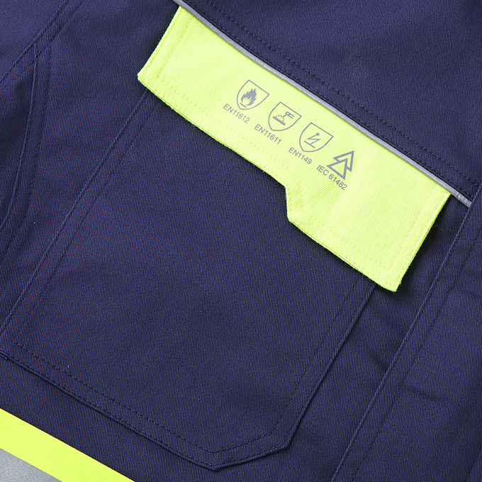Cotton Stretch Flame Resistant Safety Jacket Anti Statics FR Work Jacket 8