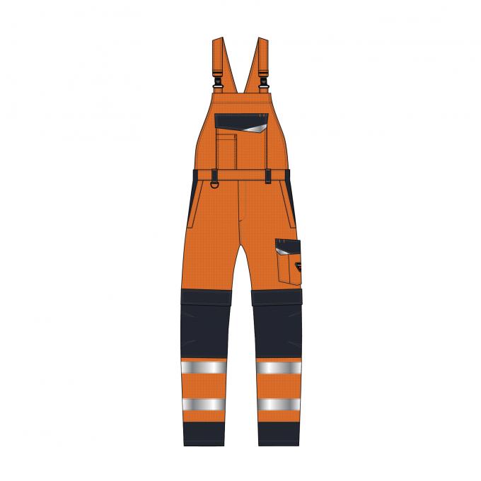 EN 15797 Flame Retardant Workwear Zip Closure FR Bib Trousers 0