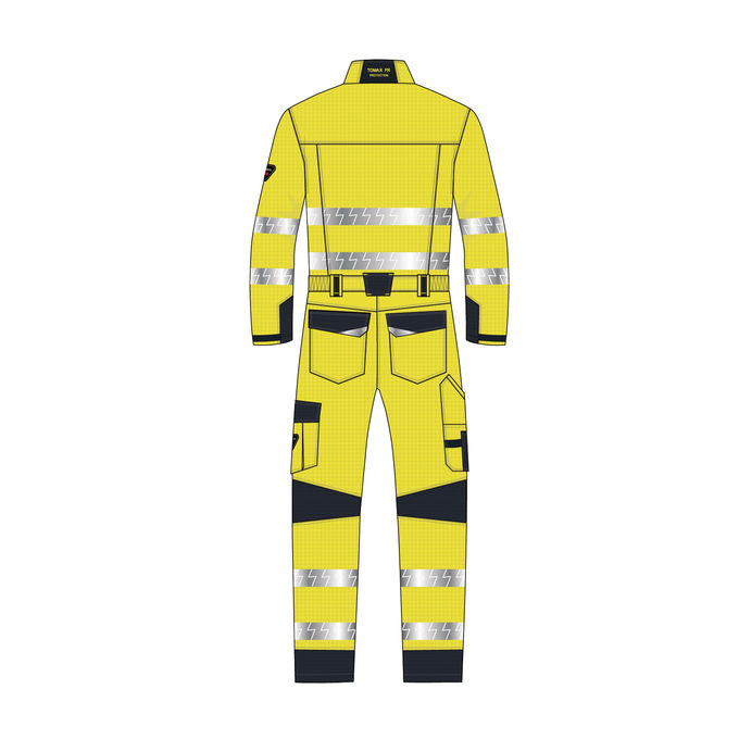 CVC Hivis Yellow Fire Retardant Overall For Electric Industry 1