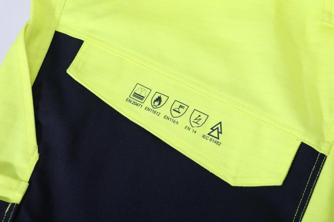 CVC Hivis Yellow Fire Retardant Overall For Electric Industry 5