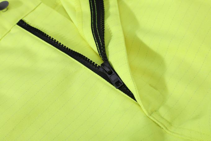 Tomax F00B034 CVC Fabric HIVIS Yellow Fire Proof Anti Statics Bib Pants EN 1149 Certification 5 Grades 6