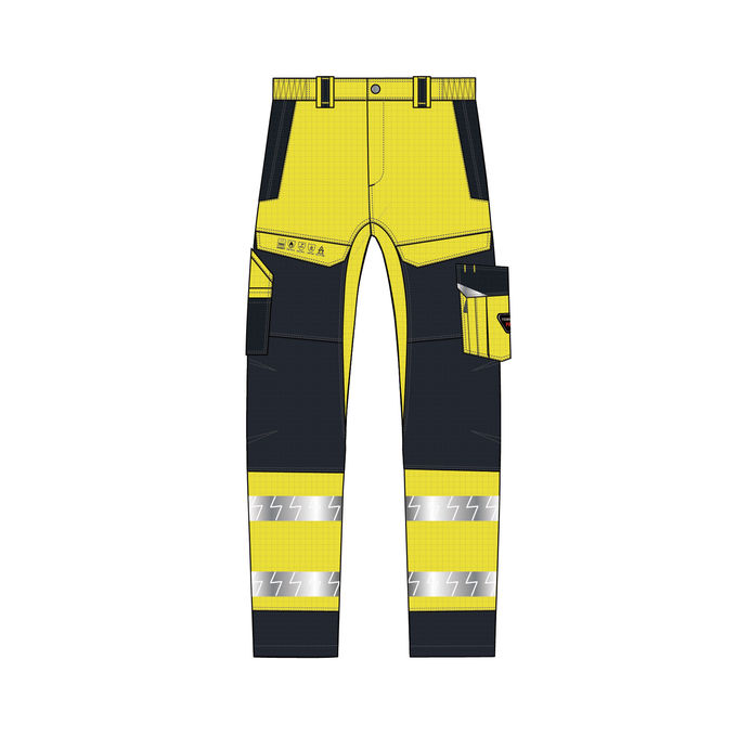 HIVIS Color Rich Cotton Blended Anti Statics Fire Proof Work Trousers With Multi Pockets 0
