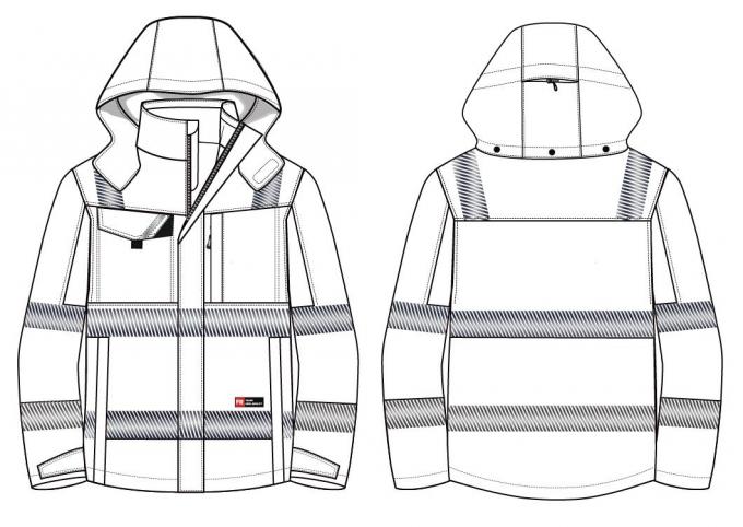 Rainproof HI VIS Softshell Jacket Fire Proof For Railway Workers 0