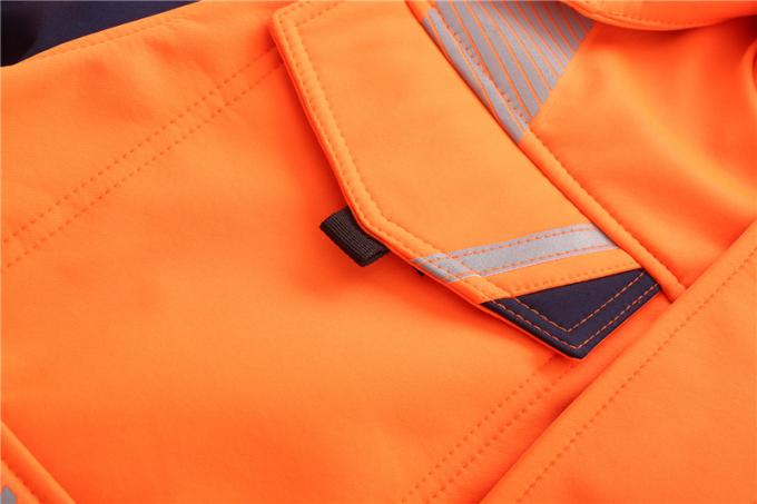 Rainproof HI VIS Softshell Jacket Fire Proof For Railway Workers 3