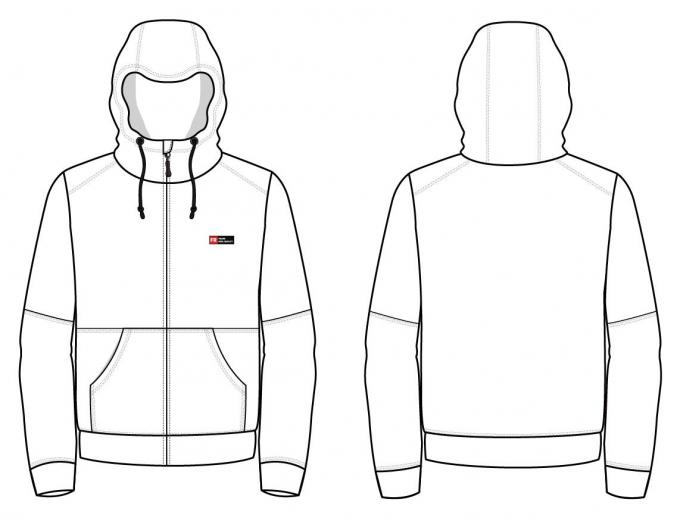 Zipper Closure 350gsm Arc flash resistant hooded jacket , flame retardant hooded jackt 1