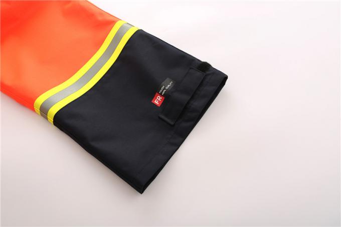 Hi Vis Yellow Flame Retardant Rain Proof Bib pants , FR rain gear anti-statics 2