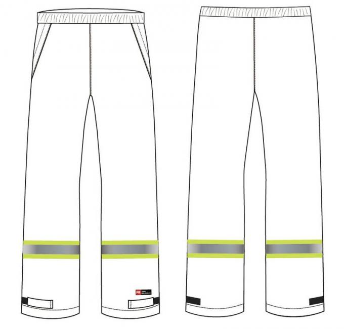 EN20471 HIVIS FR Rain Proof Work Trousers , High Visibility Anti Statics Flame Retardant Work Pants 1