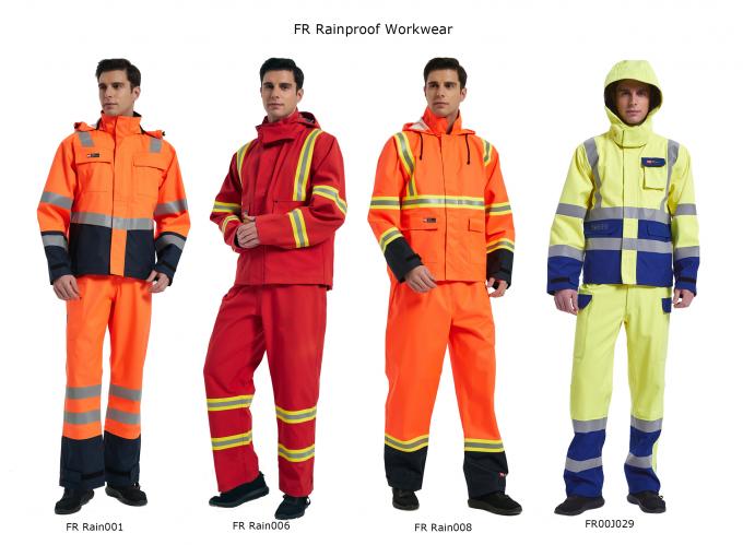 EN20471 HIVIS FR Rain Proof Work Trousers , High Visibility Anti Statics Flame Retardant Work Pants 3