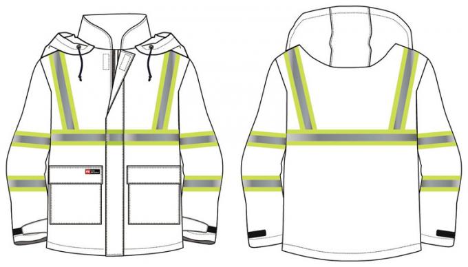 Multi Norm Workwear Rain Proof Flame Retardant Jacket Hivis Orange 1