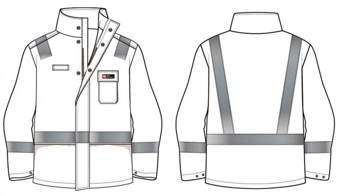 Aramid Inherently Flame Retardant Work Jacket , arc protection workwear for electric power industry 0