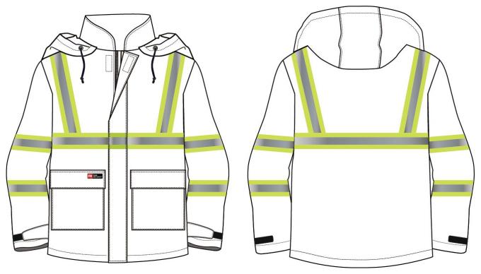 FR Hivis Rainproof Jacket 1