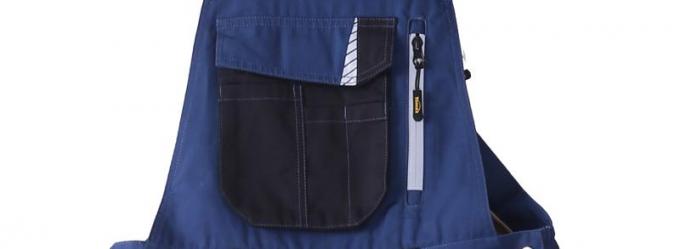 Adjustable Braces Cotton Bib Pants With Reinforced Ruler Pocket 1