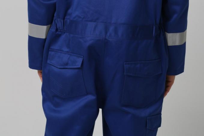 Tomax FR31 Model Royal Blue Anti Fire Electric Arc Flash Protective Clothing 350gsm with reflective strips 8
