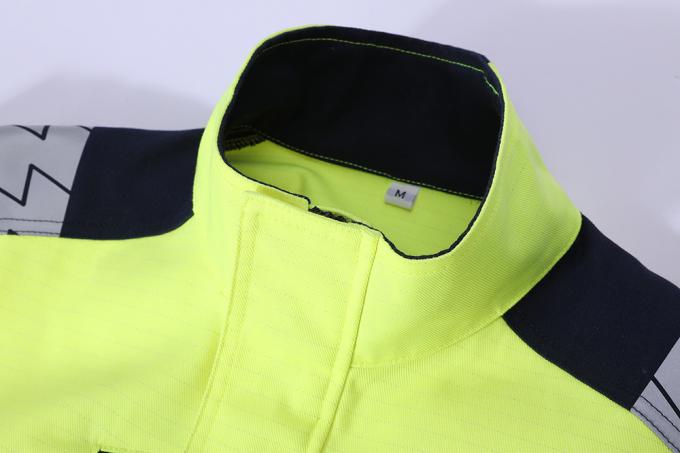 Rich Cotton Blended Comfortable HIVIS Color Anti Static Flame Retardant Jacket For Electric Industry 2