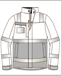 EN20471 Hivis flame retardant CVC fabric work jacket , Mens Reflective Jacket 0