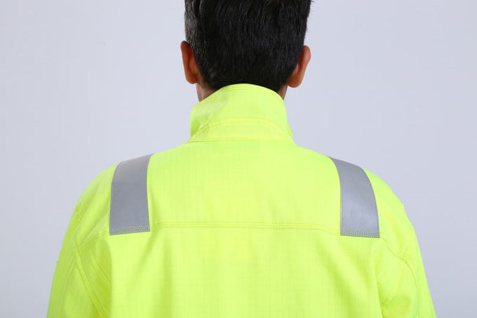 EN20471 Hivis flame retardant CVC fabric work jacket , Mens Reflective Jacket 15