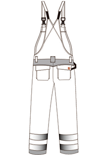 290gsm light weight arc protection Fire proof Bib Trousers , EN20471 HIVIS Flame Resistant Bib Pants 1