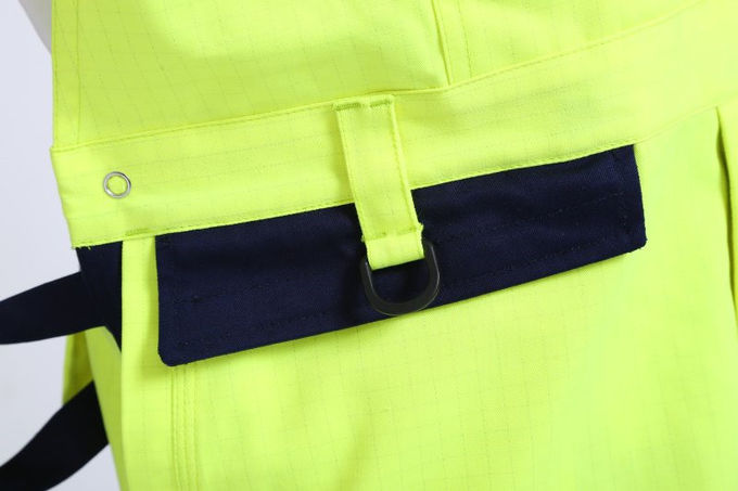 290gsm light weight arc protection Fire proof Bib Trousers , EN20471 HIVIS Flame Resistant Bib Pants 4