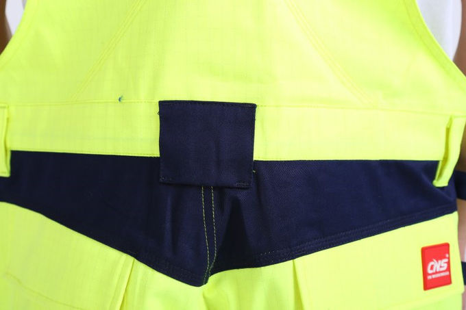 290gsm light weight arc protection Fire proof Bib Trousers , EN20471 HIVIS Flame Resistant Bib Pants 5