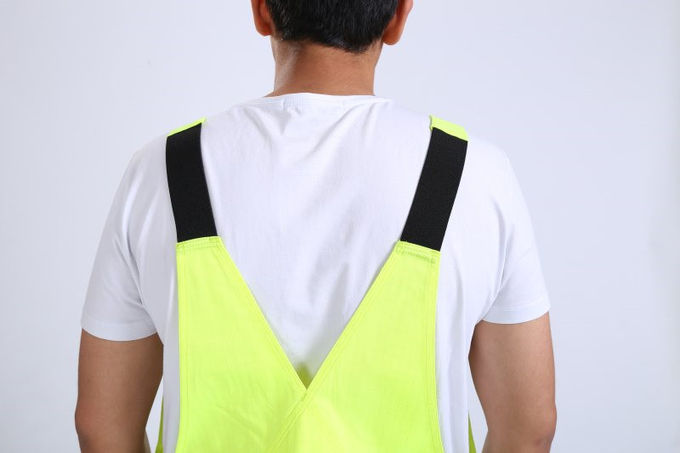 290gsm light weight arc protection Fire proof Bib Trousers , EN20471 HIVIS Flame Resistant Bib Pants 10