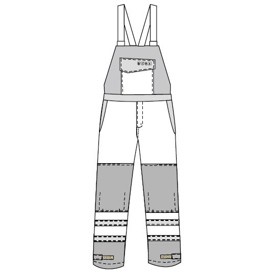 HIVIS Fire Retardant Bib Trousers , 99% cotton anti-statics fabric safety bib pants 1