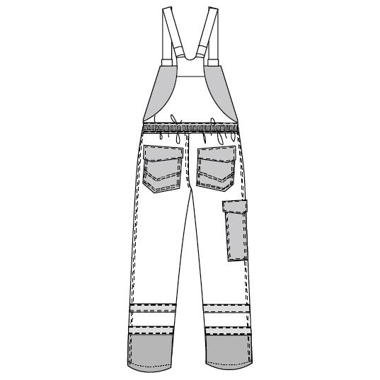 HIVIS Fire Retardant Bib Trousers , 99% cotton anti-statics fabric safety bib pants 2
