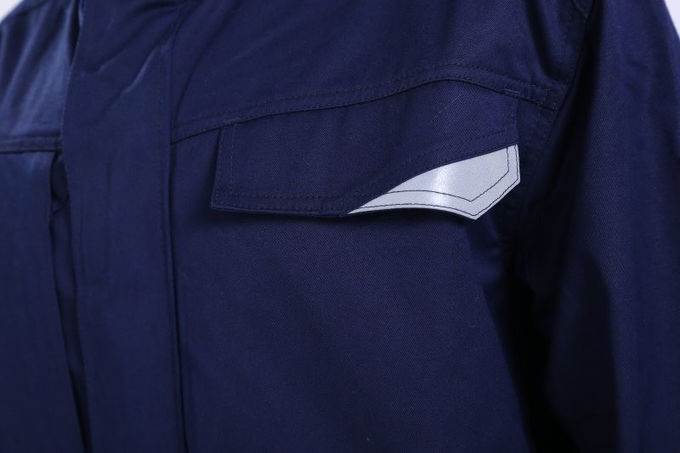 280gsm Light Weight Flame Resistant anti static Jacket With Reflective Strips On Check And Arm 11