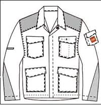 99% Cotton Molten Metal Protective Clothing 350gsm Twill Flame Retardant Safety Jacket 0