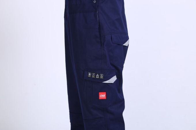 Light Weight Anti Static Workwear , IEC61482 Arc Protection Flame Retardant Bibpants 9