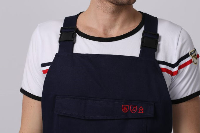 100% Cotton FR26 Flame Retardant Workwear 350g Fr Rated Bib Overalls 3