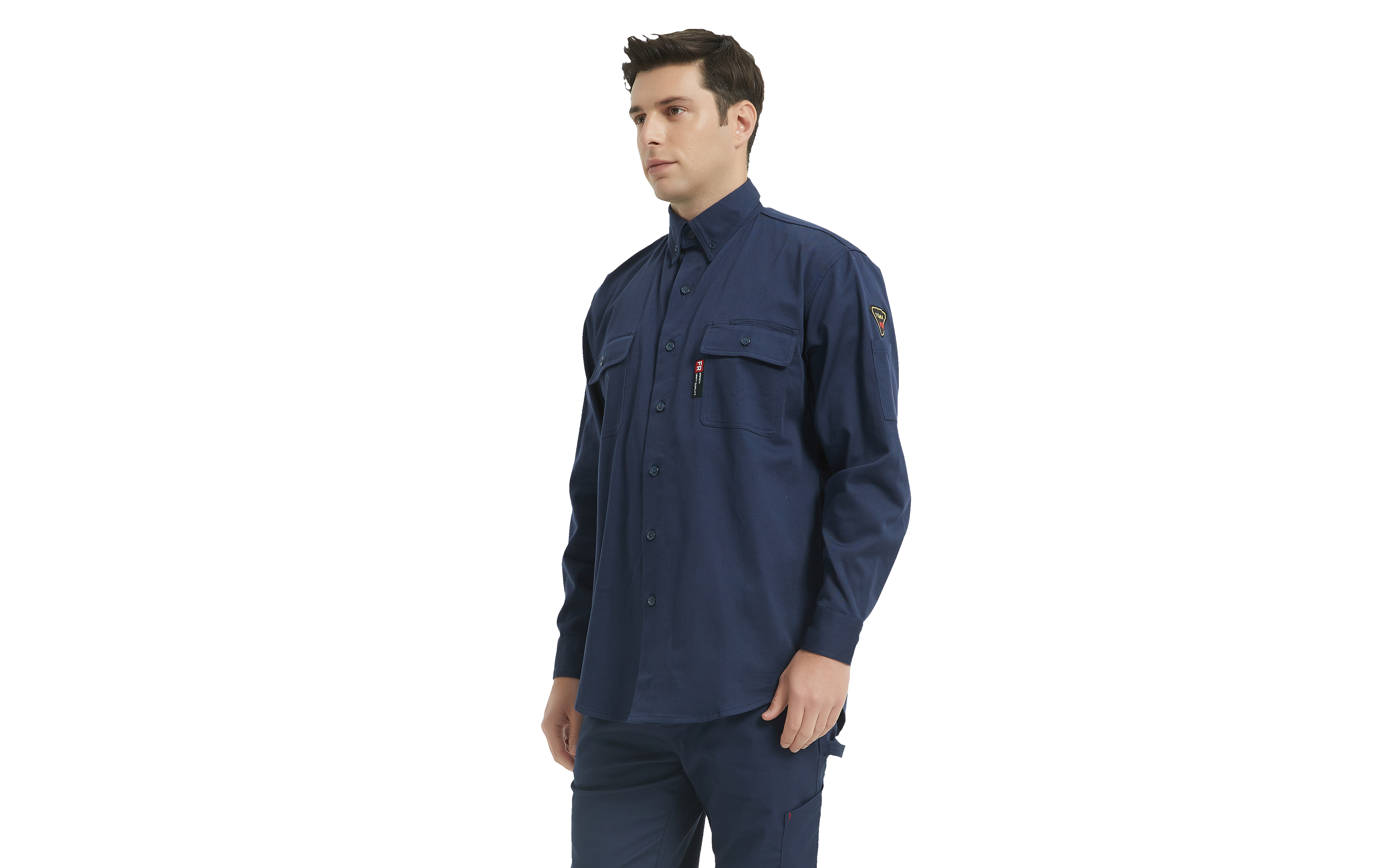 F00J067 FR vented work shirt