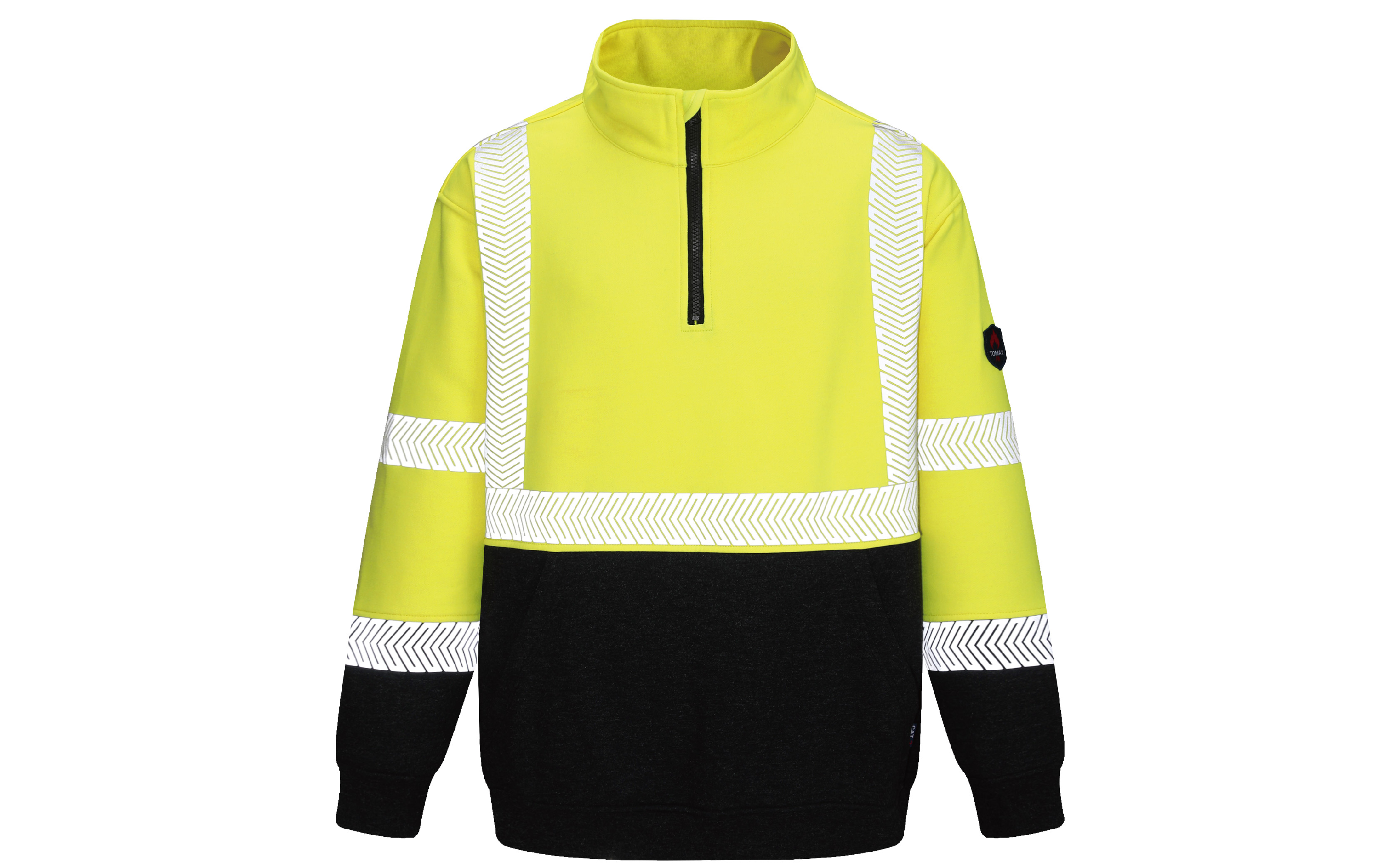 F00J161 FR Hivis quarter zip hoodie